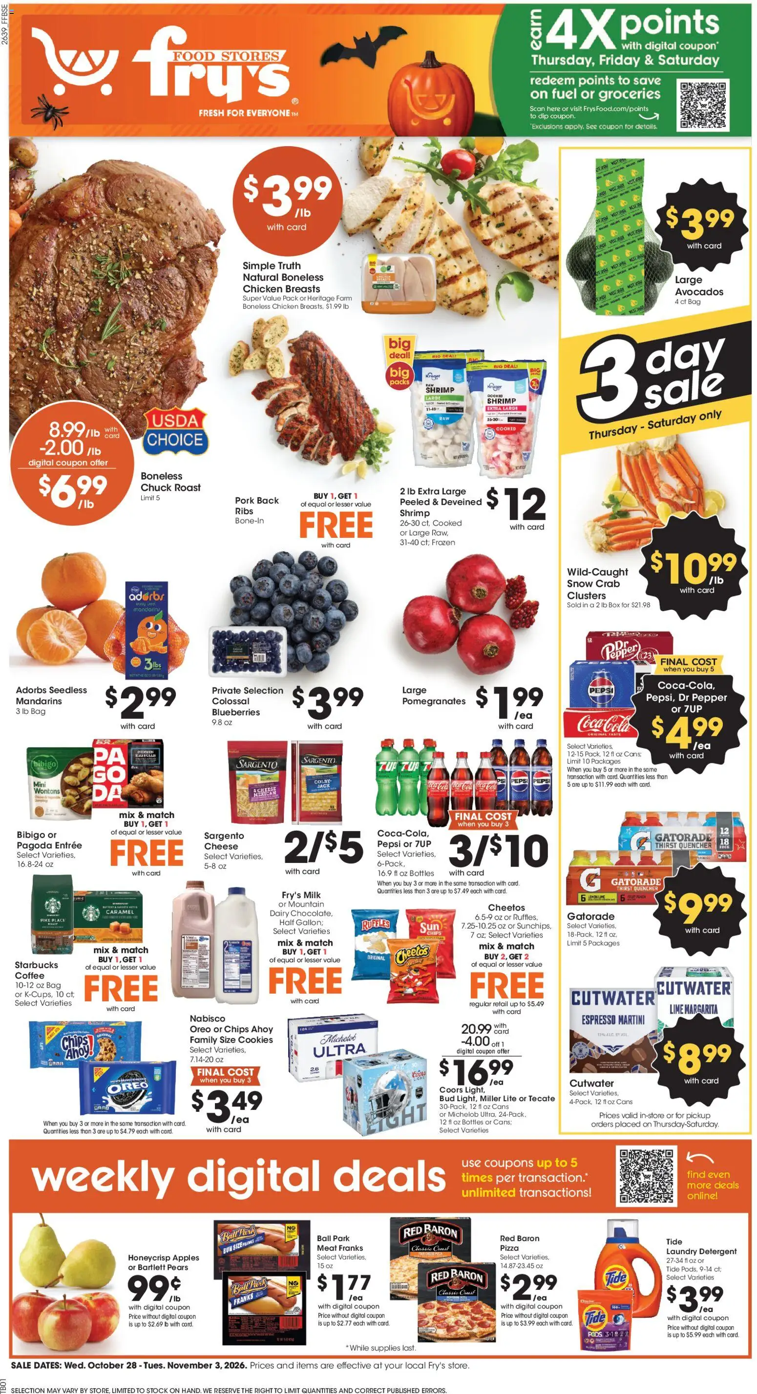 Ad Preview of Fry's Food Fry's Food Weekly Ad from 10/28/2026