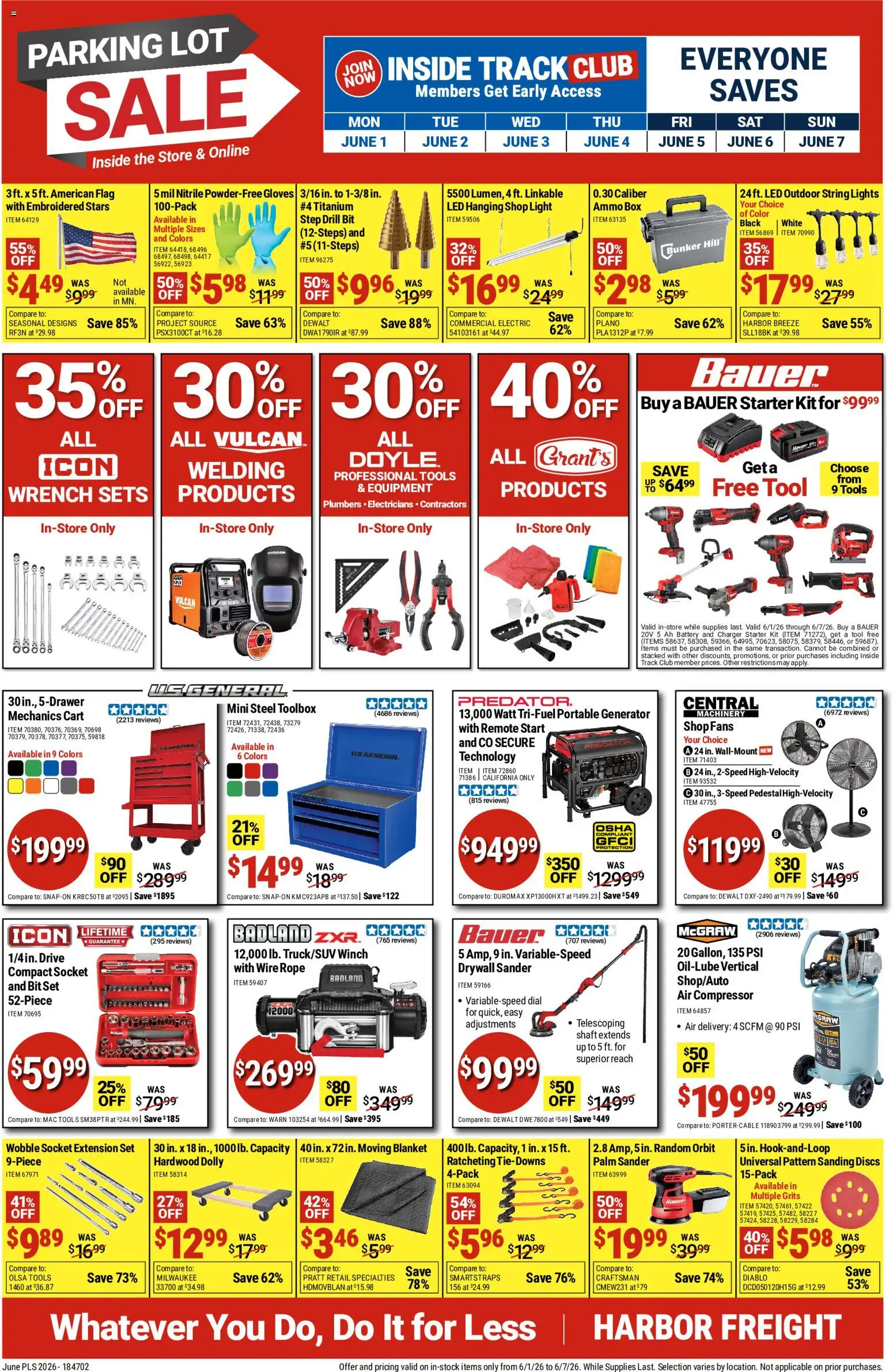 Ad Preview of Harbor Freight Harbor Freight Weekly Ad from 06/01/2026