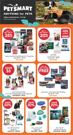 Un aperçu du dépliant Petsmart weekly flyer / circulaire du magasin Petsmart est valide à partir 5 oct. 2026