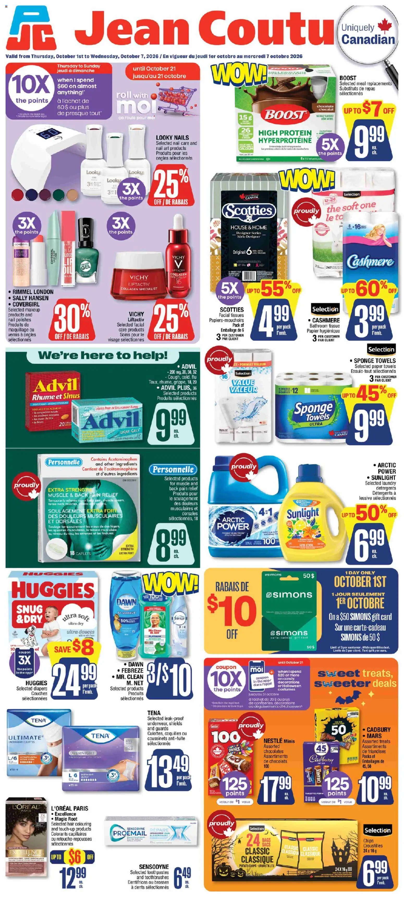 Preview of leaflet Jean Coutu weekly flyer from shop Jean Coutu is valid from Oct 01, 2026