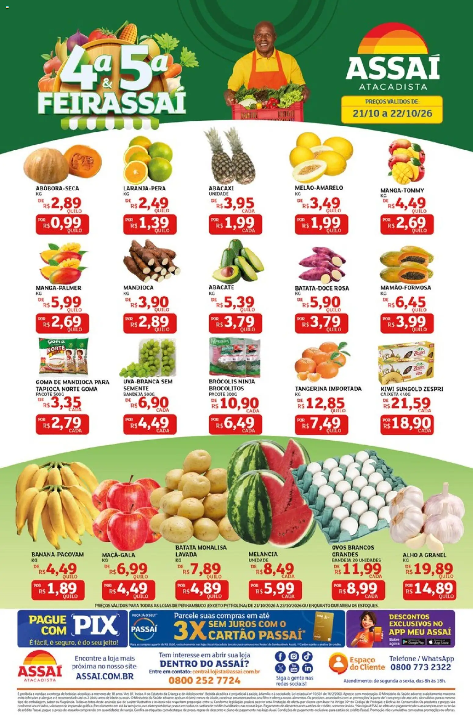 Pré-Visualização do folheto "Assaí Atacadista ofertas - PE" da loja Assaí Atacadista válido a partir de 21/10/2026
