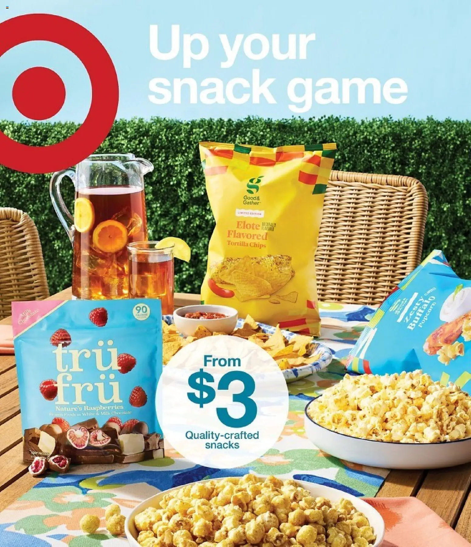 Ad Preview of Target Target Weekly Ad from 04/19/2026 - Game, Chocolate, Snacks, Chips, Popcorn, Raspberries, Tortilla chips