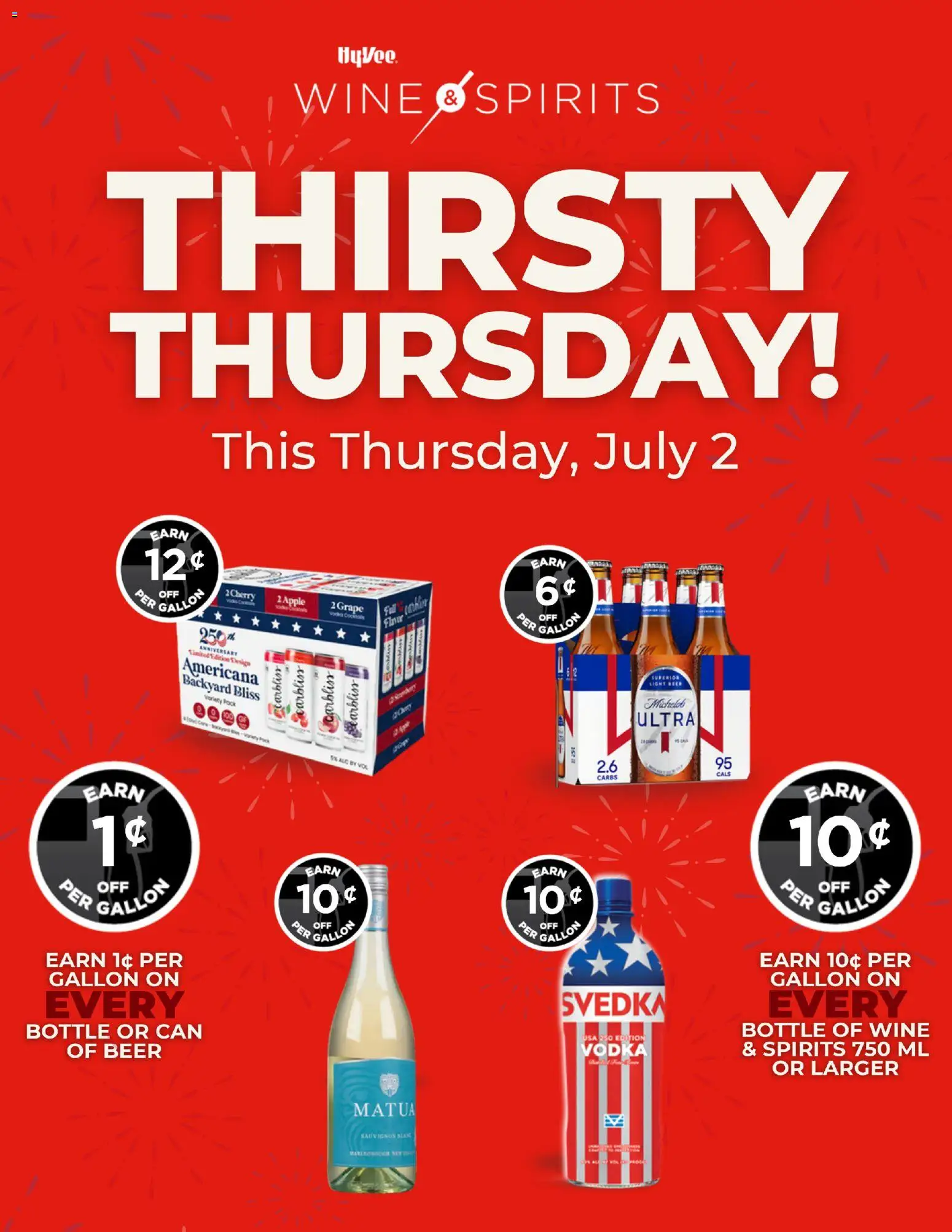 Ad Preview of HyVee HyVee Thirsty Thursday from 07/02/2026