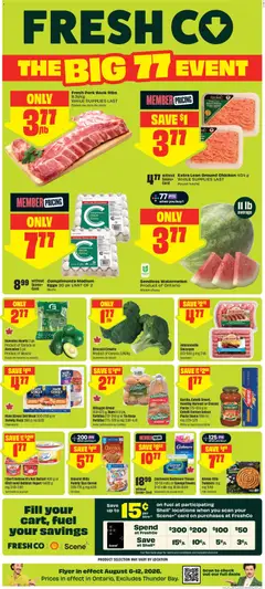 Preview of leaflet FreshCo weekly flyer / circulaire from shop FreshCo is valid from Aug 06, 2026