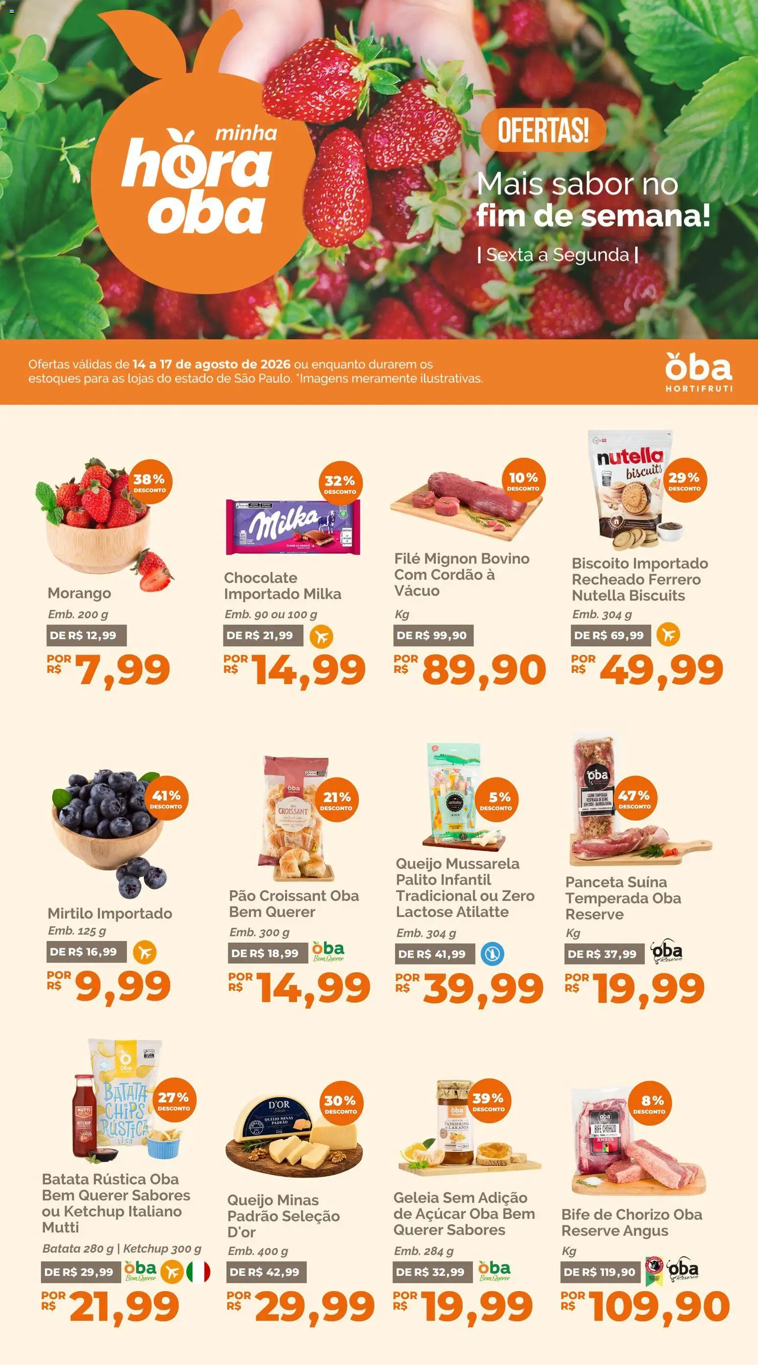 Pré-Visualização do folheto "Oba Hortifruti - Ofertas da semana" da loja Oba Hortifruti válido a partir de 14/08/2026
