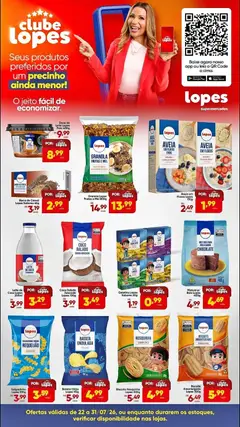 Pré-Visualização do folheto "Lopes Supermercados ofertas Clube" da loja Lopes Supermercados válido a partir de 22/07/2026