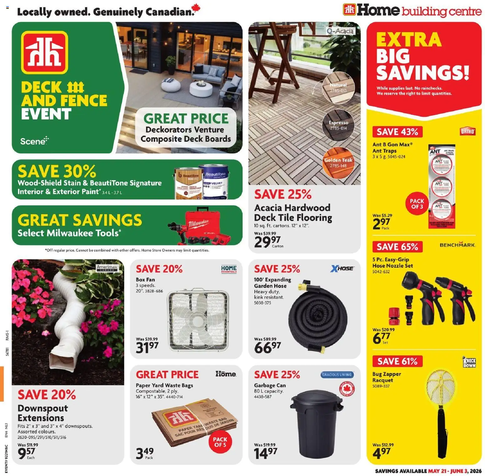 Preview of leaflet Home Hardware flyer - NL from shop Home Hardware is valid from May 21, 2026 - Fan, Box, Bag
