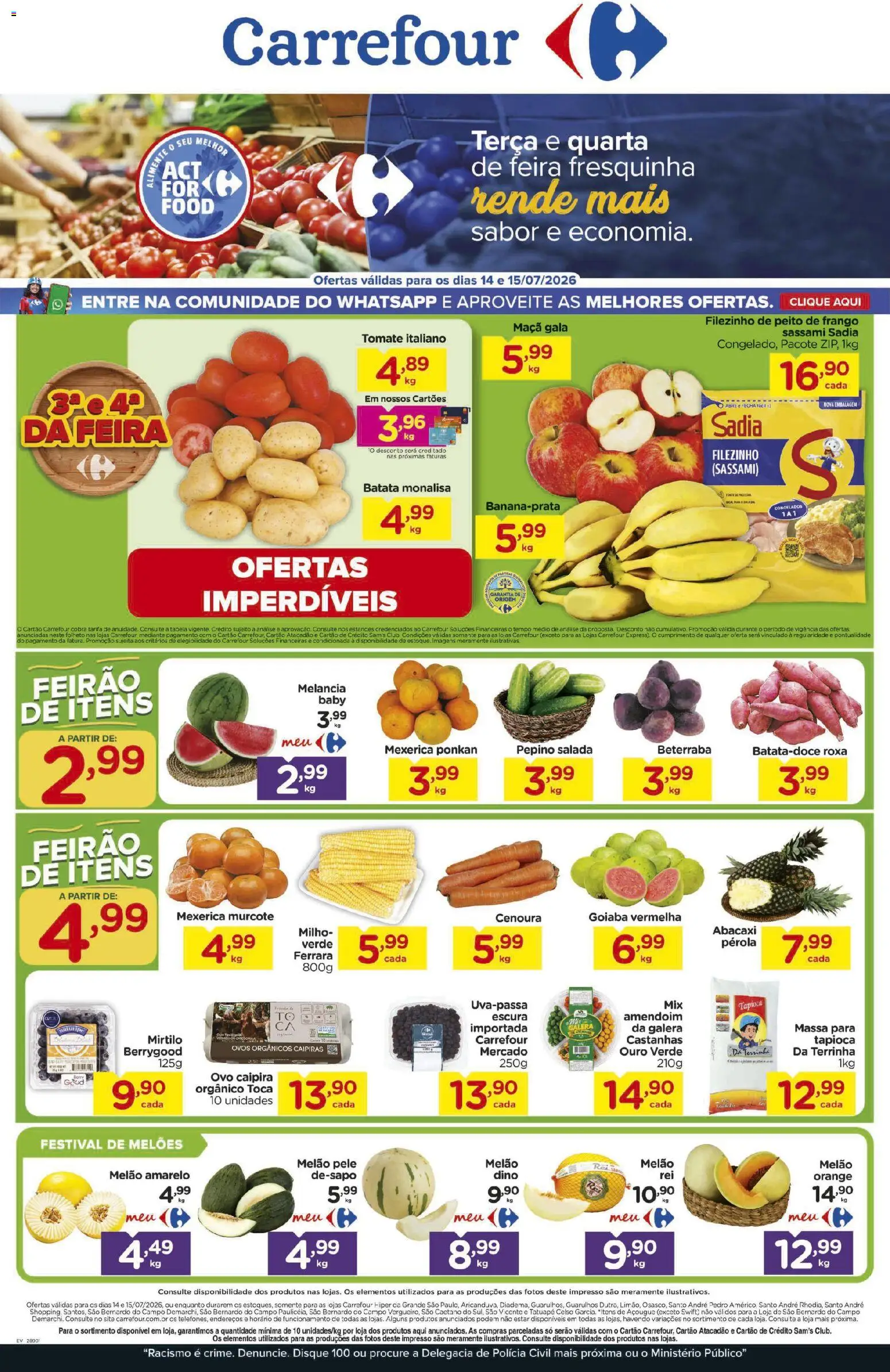 Pré-Visualização do folheto "Carrefour ofertas Feira" da loja Carrefour válido a partir de 14/07/2026