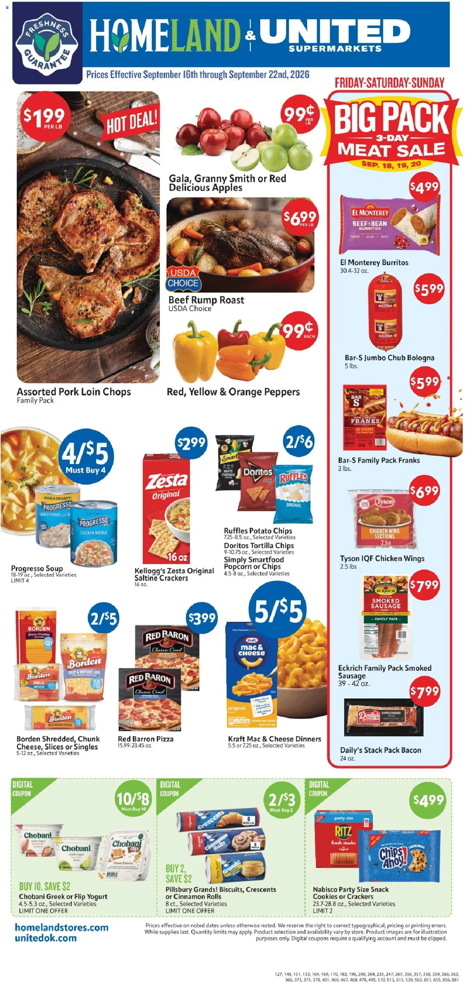 Ad Preview of Homeland Homeland Weekly Ad from 09/16/2026
