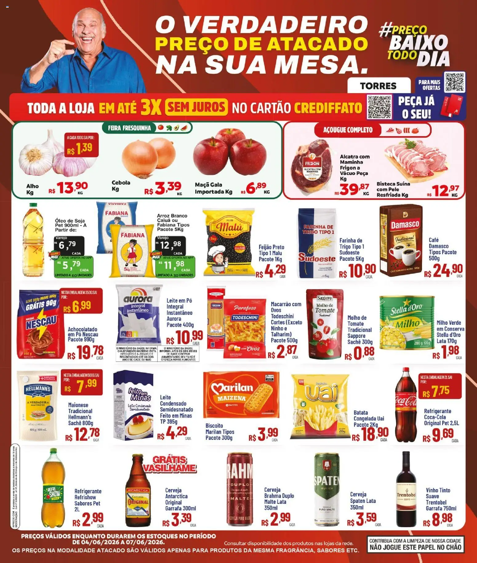Pré-Visualização do folheto "Max Atacadista ofertas Preço Baixo" da loja Max Atacadista válido a partir de 04/06/2026