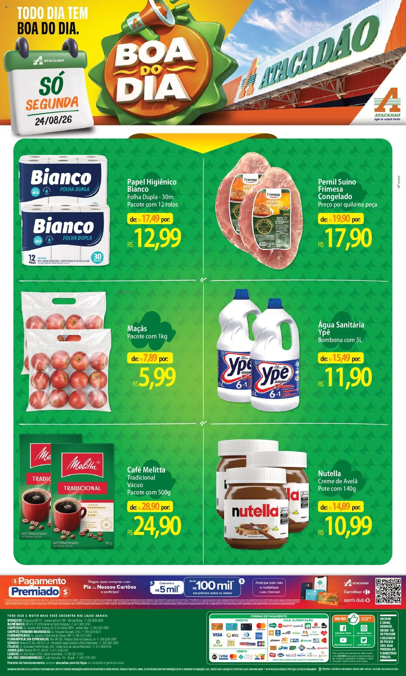 Pré-Visualização do folheto "Atacadão ofertas - SC" da loja Atacadão válido a partir de 24/08/2026
