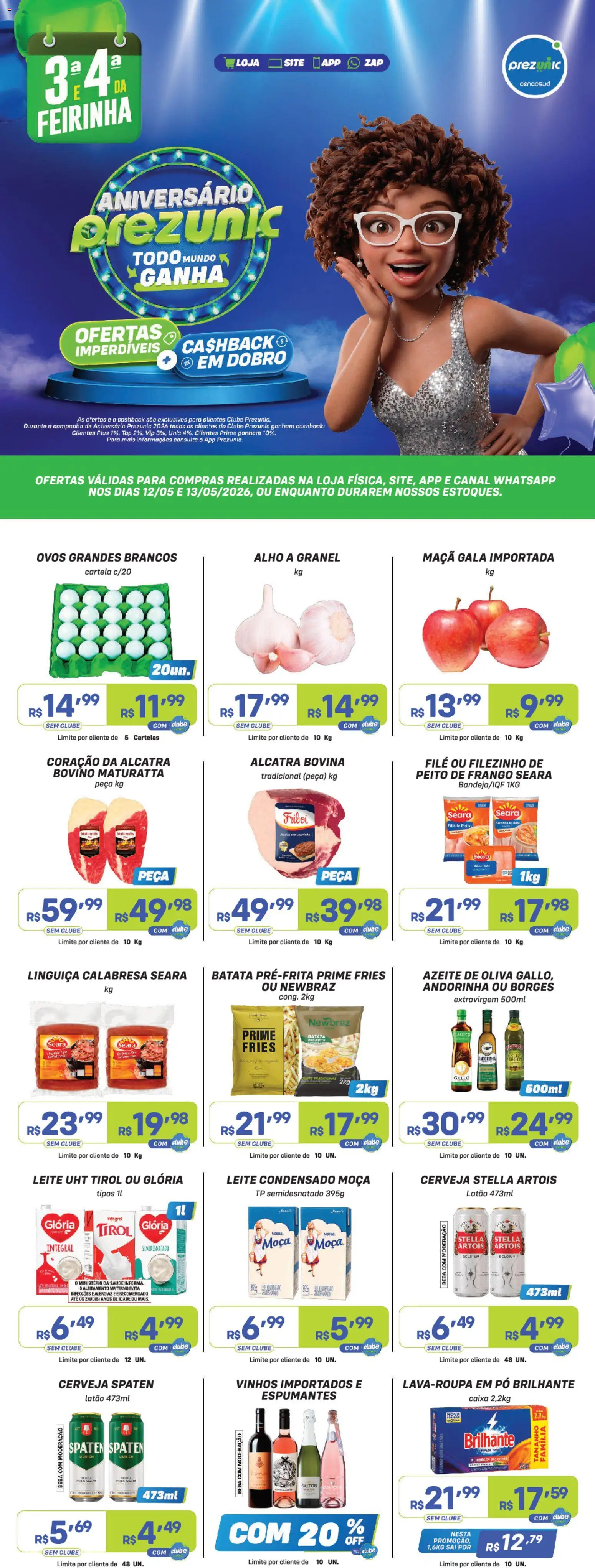 Pré-Visualização do folheto "3° E 4° Da Feirinha | De 12 E 13/05" da loja Prezunic válido a partir de 11/05/2026