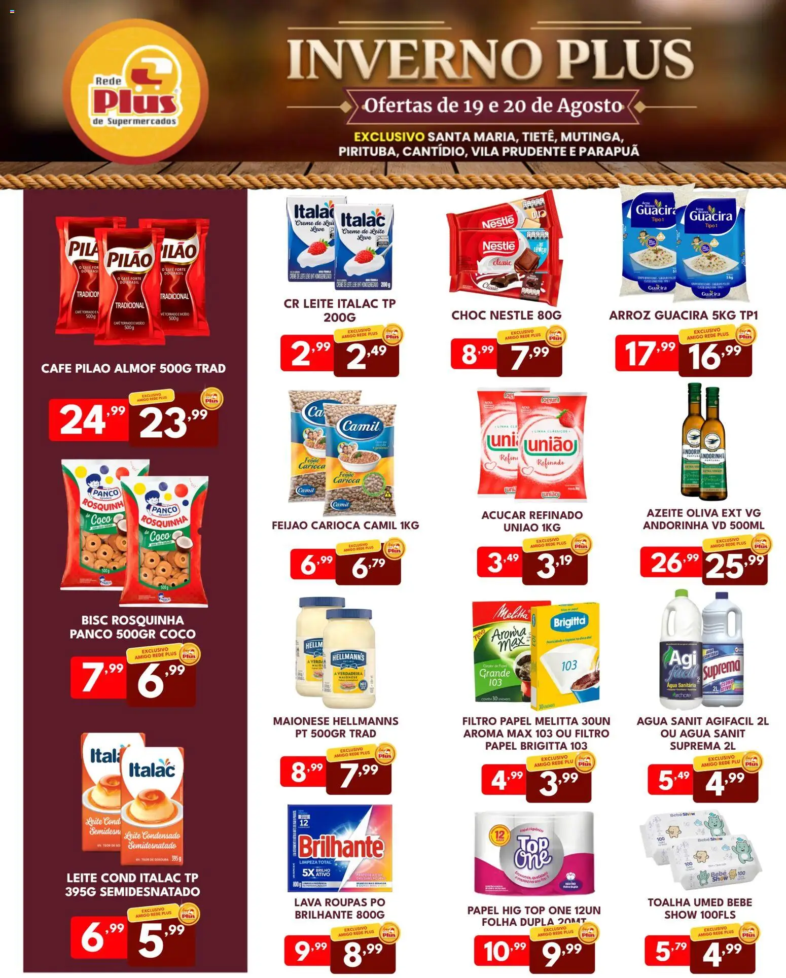 Pré-Visualização do folheto "Rede Plus Supermercados - Ofertas da semana" da loja Rede Plus Supermercados válido a partir de 19/08/2026