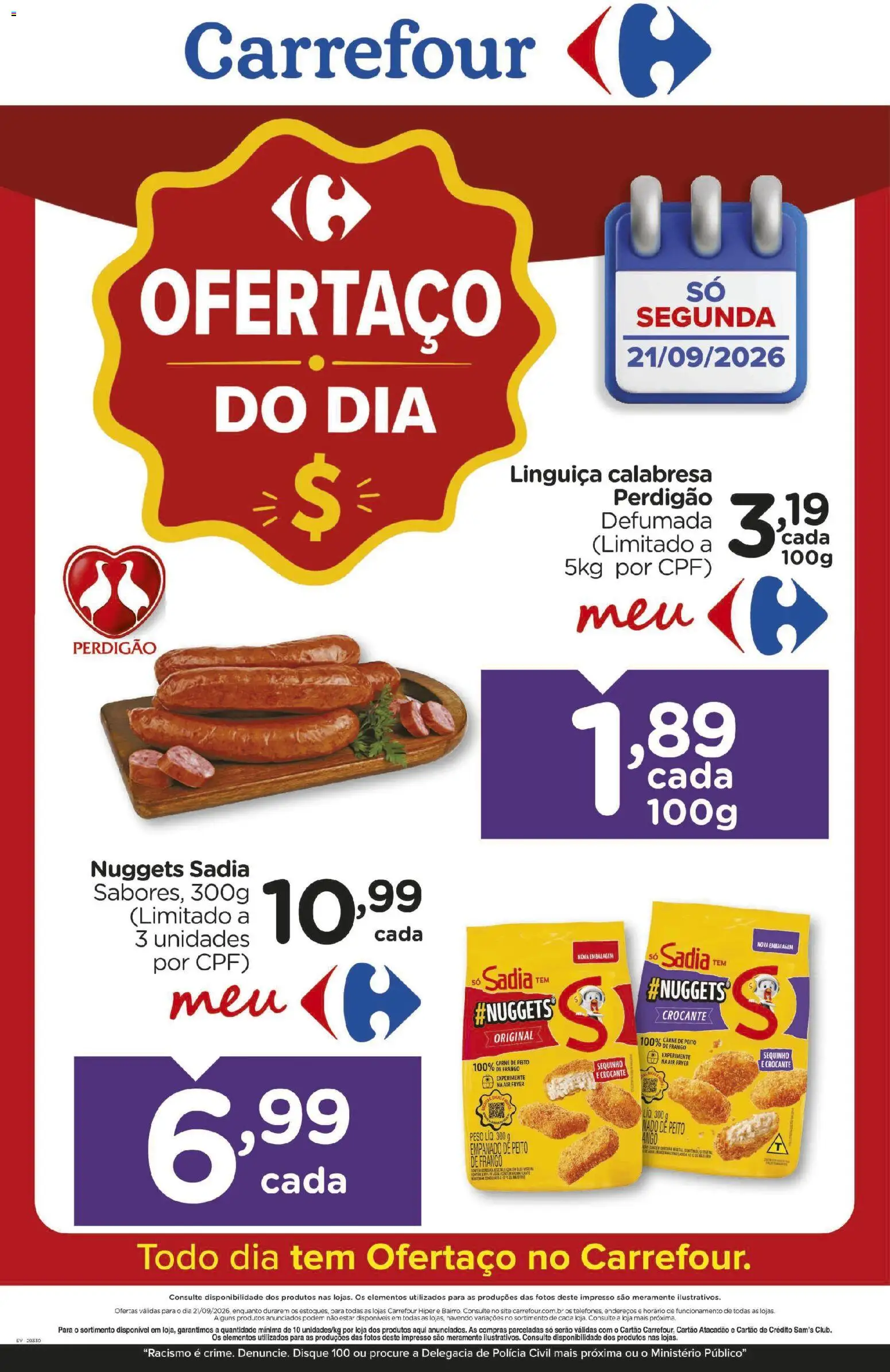 Pré-Visualização do folheto "Carrefour ofertas do Dia" da loja Carrefour válido a partir de 21/09/2026