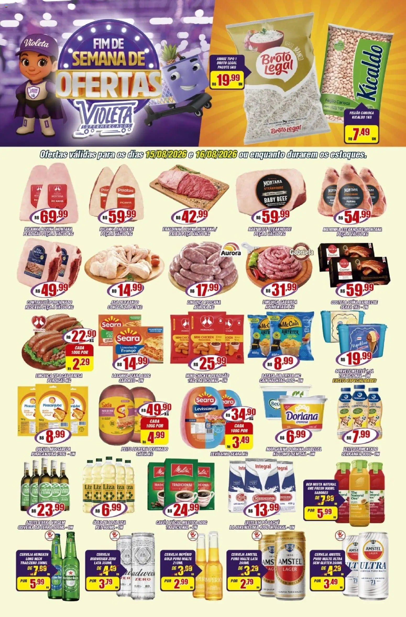 Pré-Visualização do folheto "Violeta Supermercados - Ofertas da semana" da loja Violeta Supermercados válido a partir de 15/08/2026