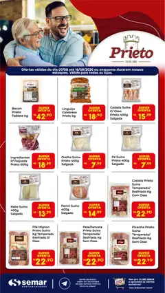 Pré-Visualização do folheto "Semar Supermercado ofertas Prieto" da loja Semar Supermercado válido a partir de 07/08/2026