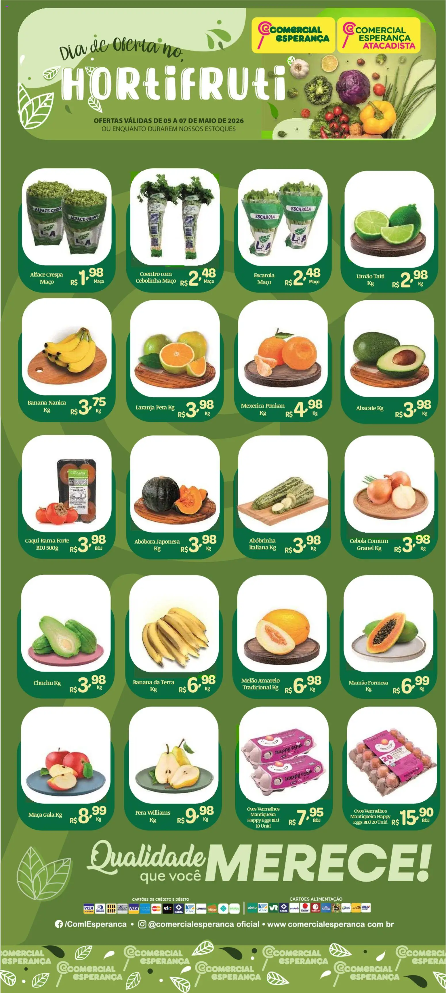 Pré-Visualização do folheto "Comercial Esperança ofertas Hortifruti" da loja Comercial Esperança válido a partir de 05/05/2026