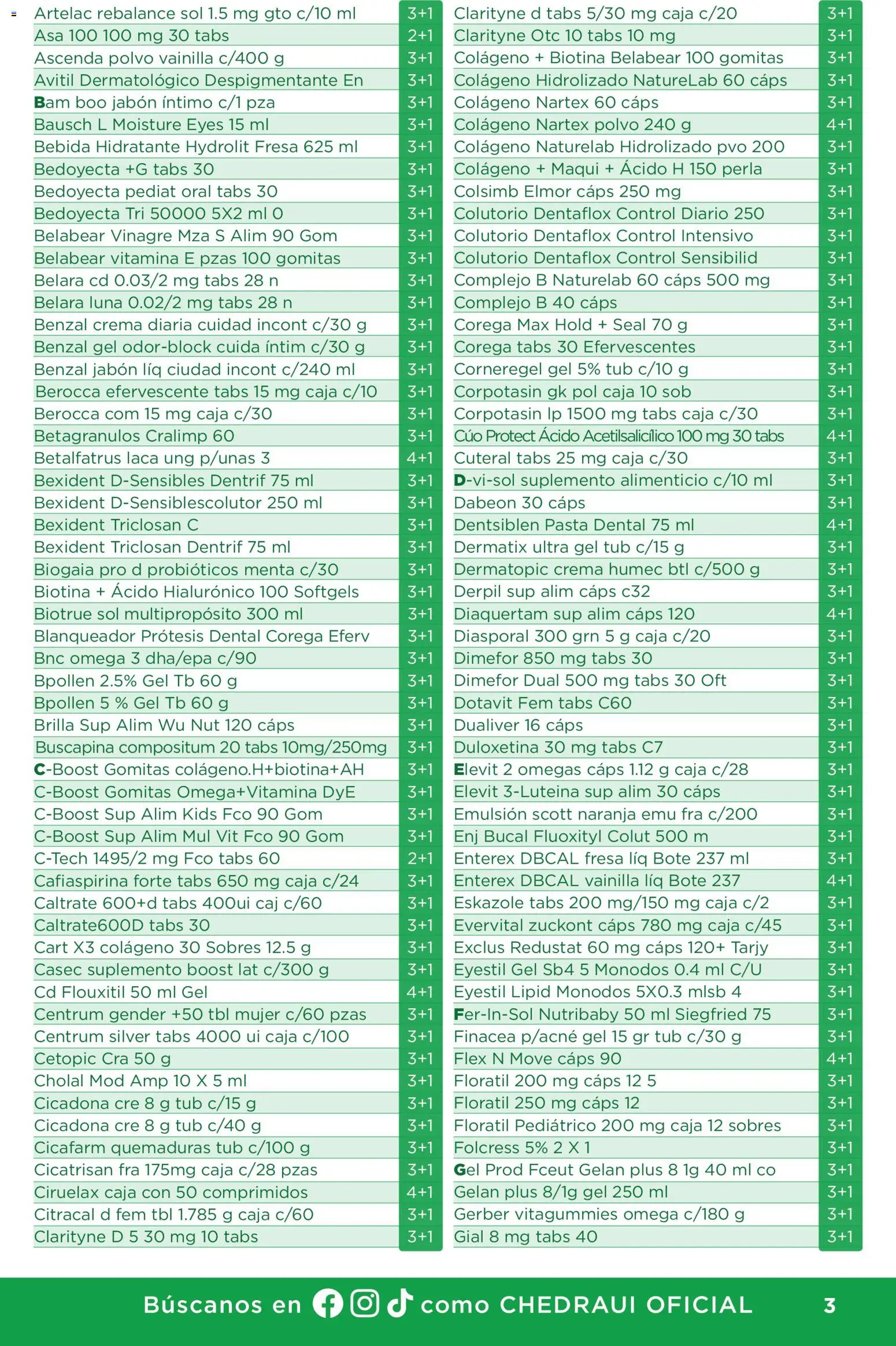 Vista previa las ofertas de la tienda Chedraui - Chedraui folleto Plan de farmacia desde el 01/07/2026 