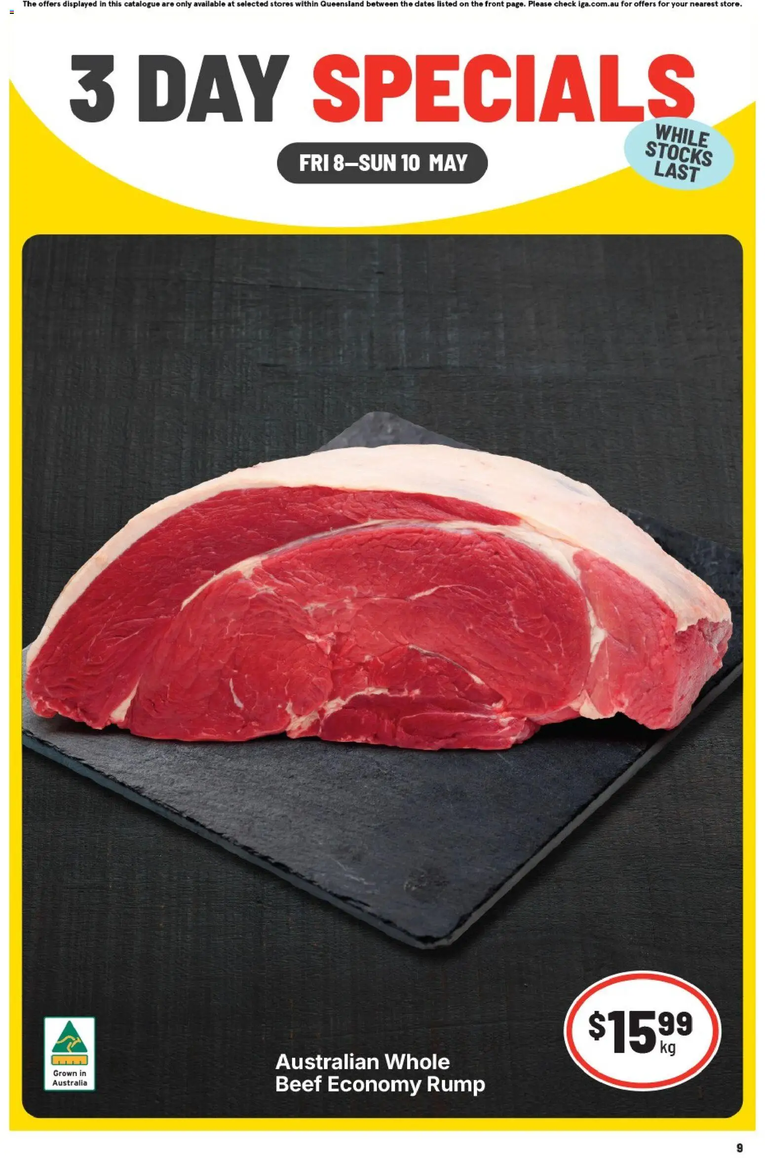 Preview of catalogue 3 Day Specials QLD from shop IGA valid 08/05/2026