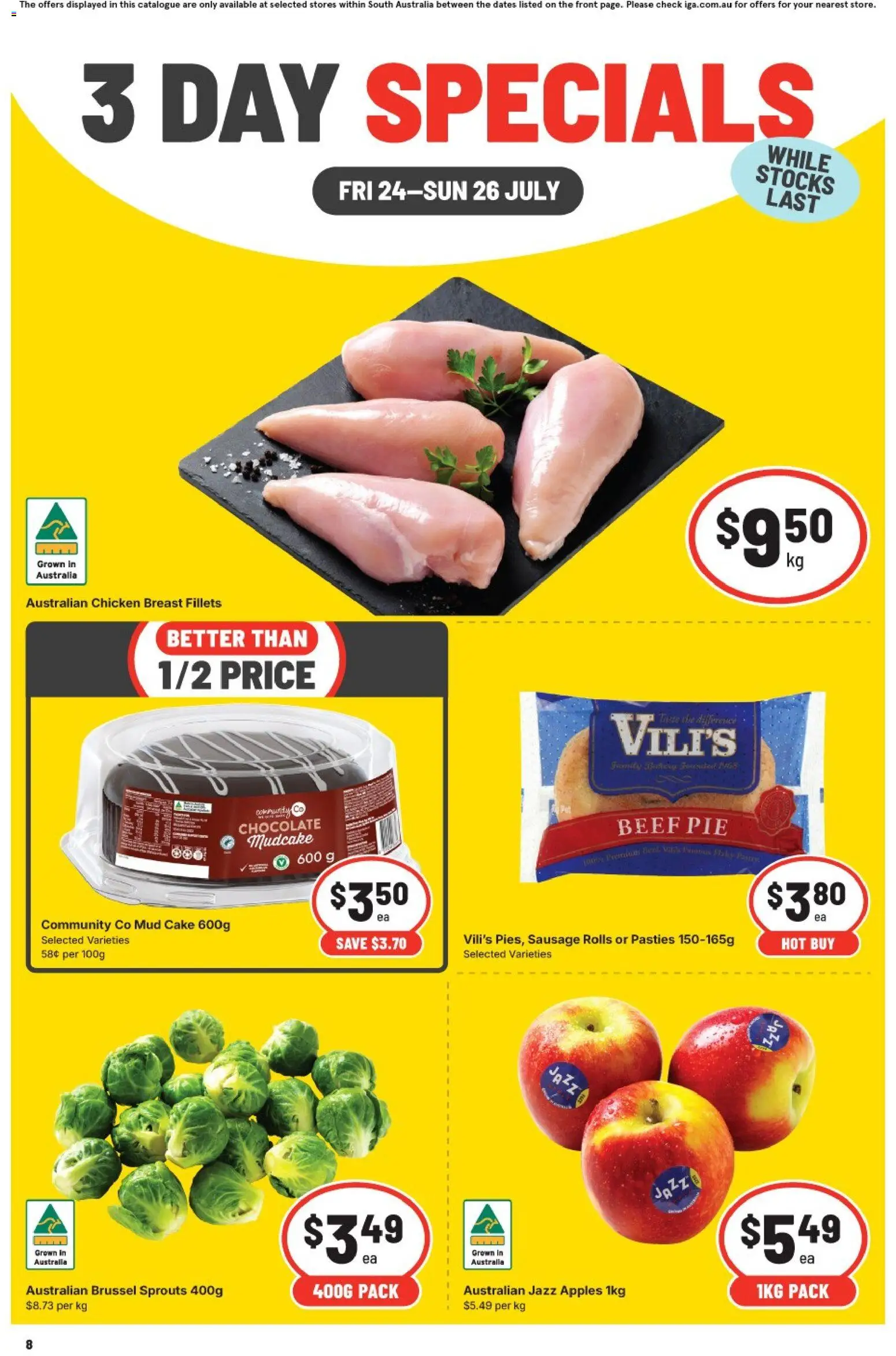 Preview of catalogue IGA 3 Day Specials SA from shop IGA valid 24/07/2026