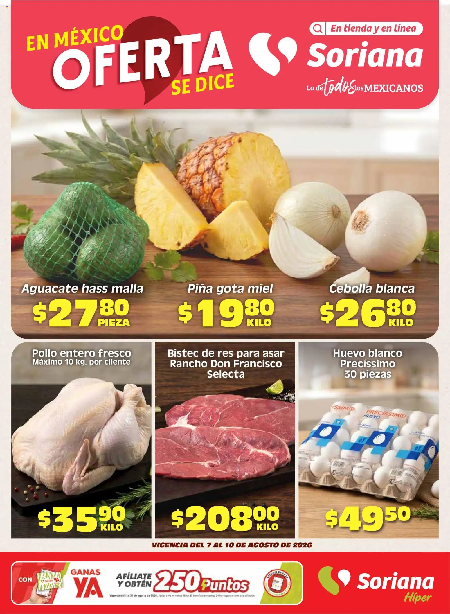 Vista previa las ofertas de la tienda Soriana - Soriana Fin de Semana Híper: Saltillo y Torreón desde el 07/08/2026 