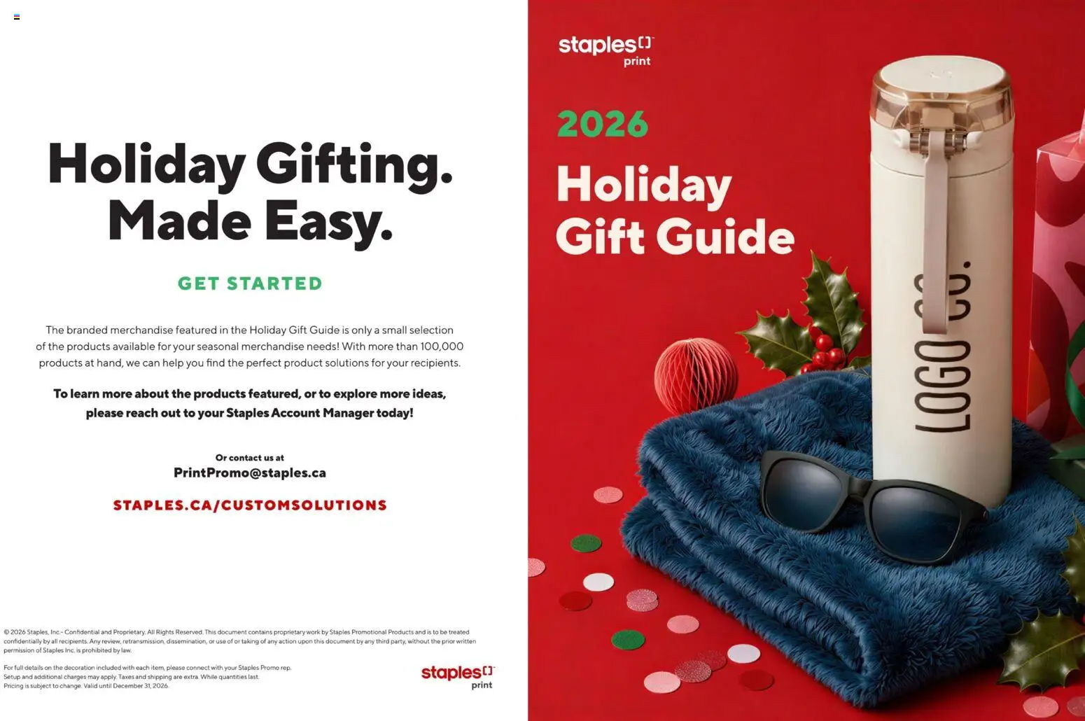 Preview of leaflet Staples flyer - Holiday gift guide from shop Staples is valid from Sep 10, 2026 - Decoration
