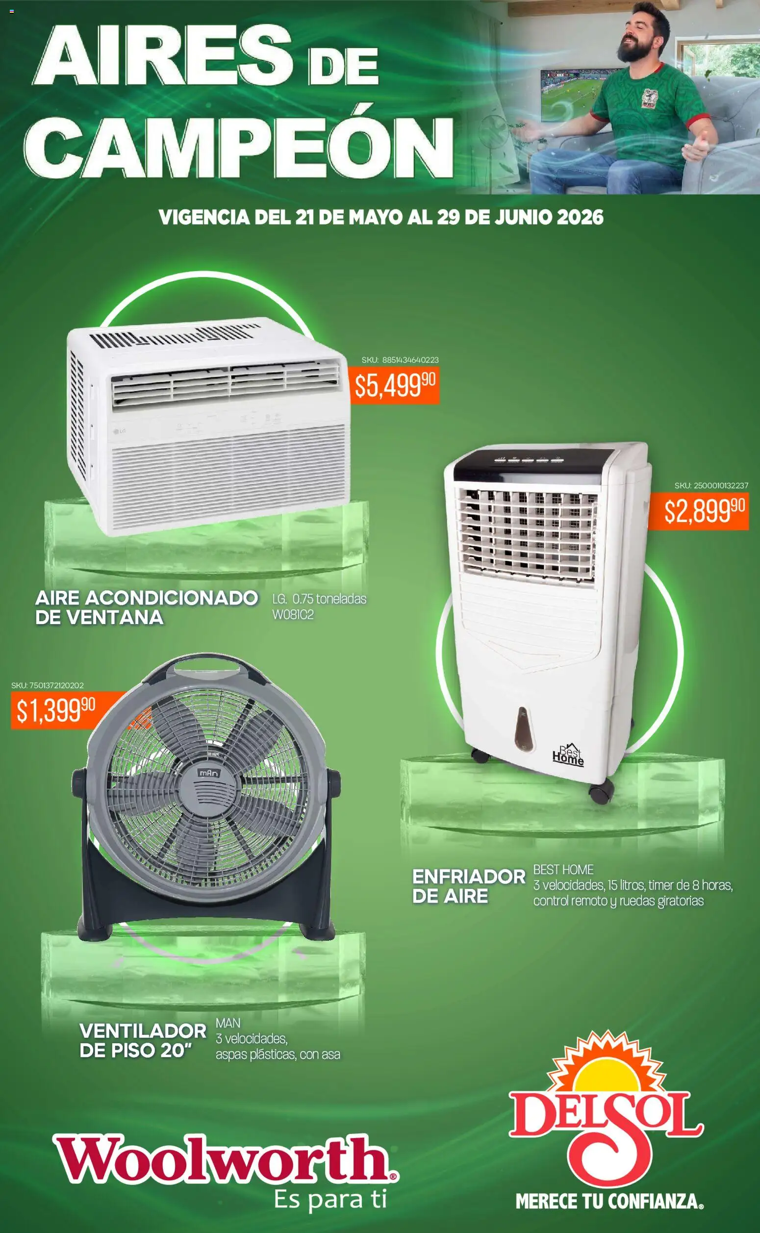 Vista previa las ofertas de la tienda Del Sol y Woolworth - Del Sol y Woolworth catálogo Aires de Ahorro desde el 21/05/2026 