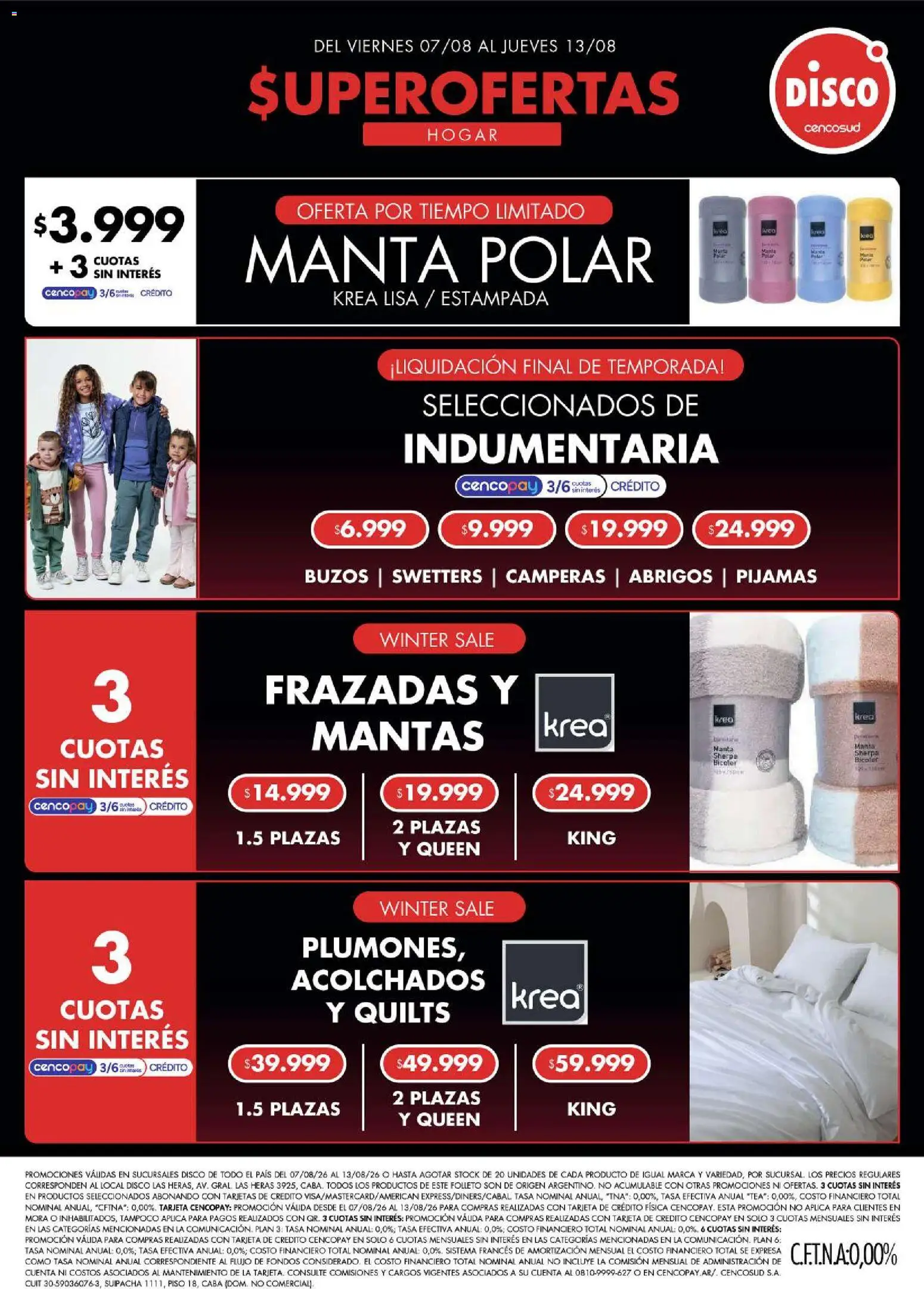 Vista previa del folleto de la tienda Disco válido desde el 07/08/2026 - Disco, Manta