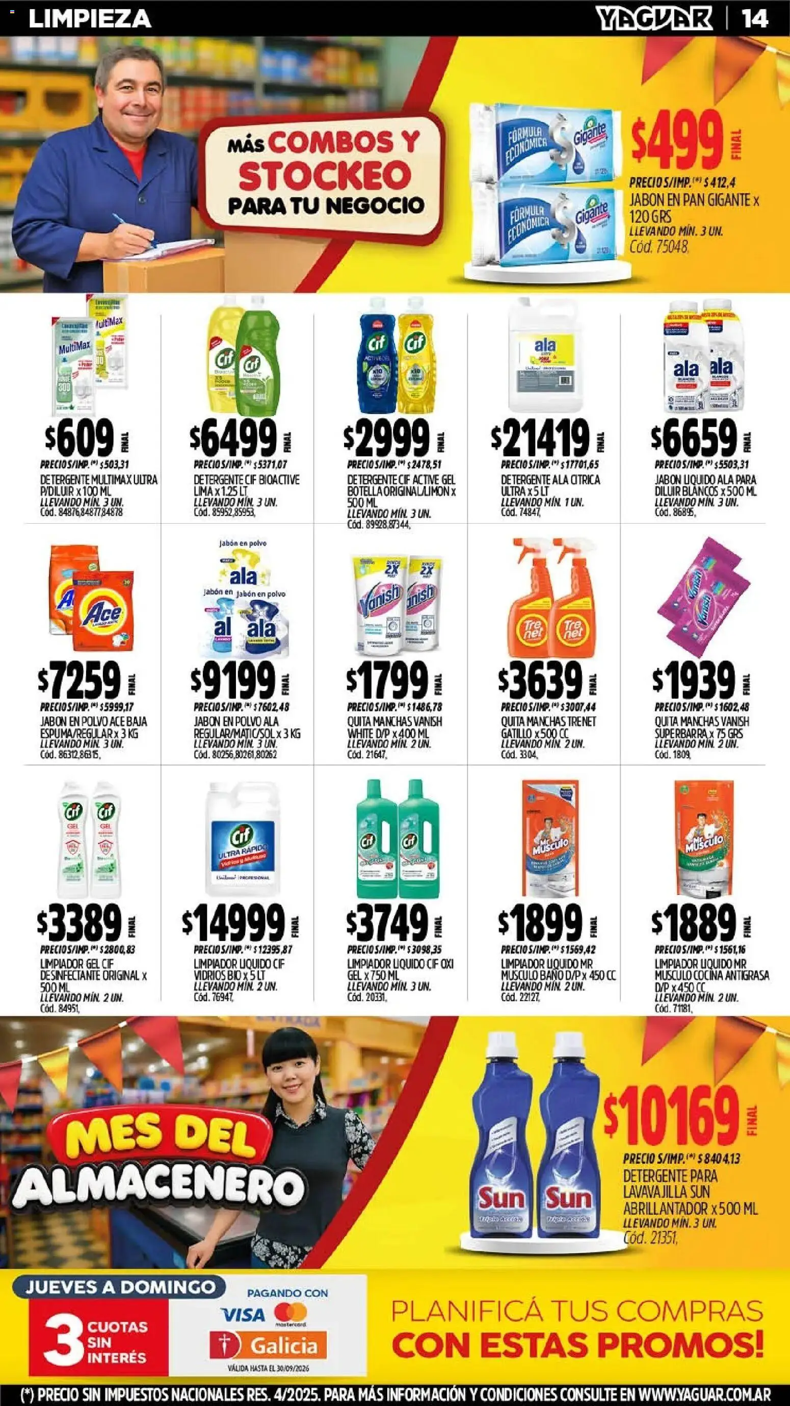 Vista previa del folleto de la tienda Yaguar válido desde el 28/09/2026 - Lima, Baño, Jabón, Jabón líquido, Detergente, Desinfectante, Jabón en polvo, Antigrasa