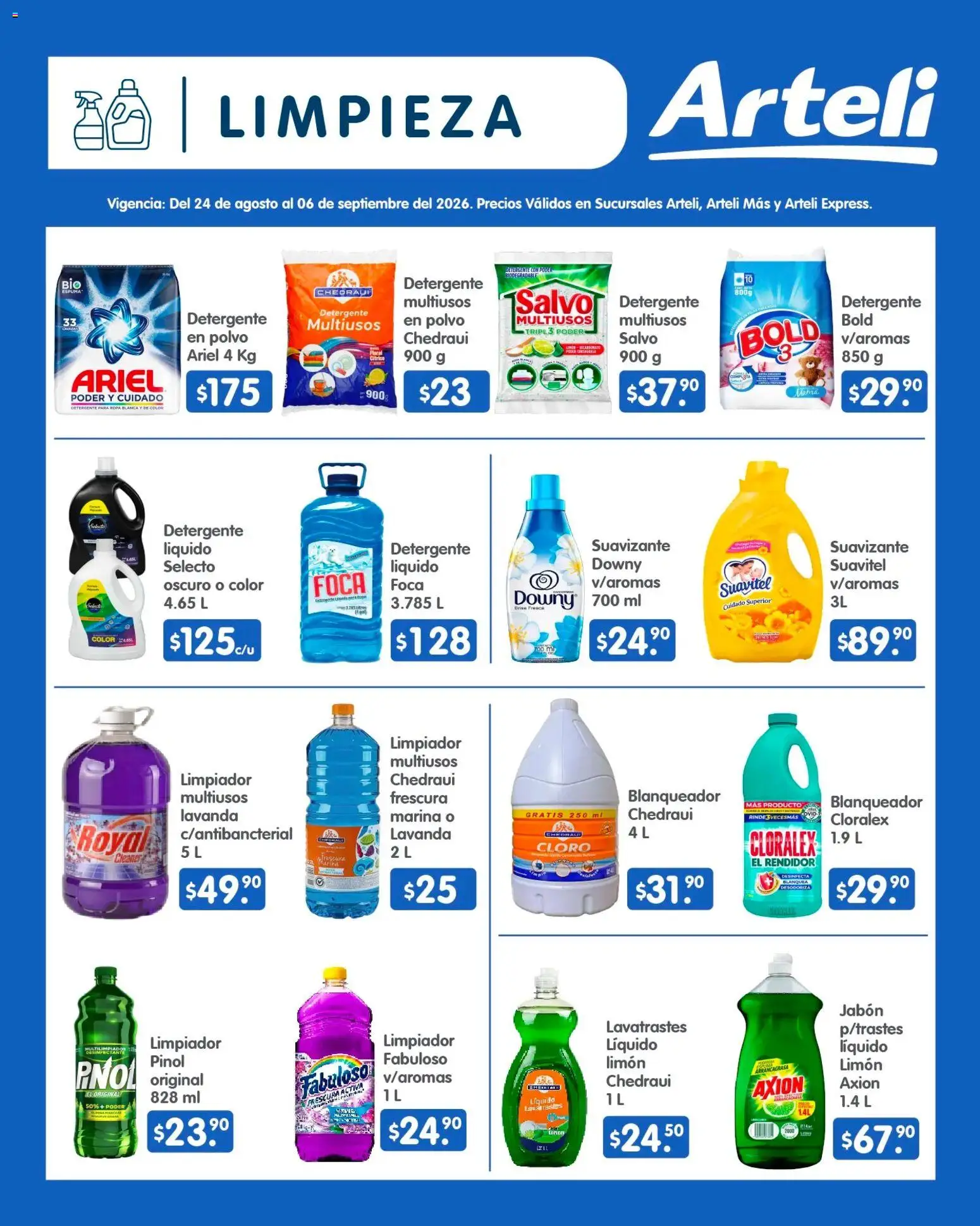 Vista previa las ofertas de la tienda Arteli - Arteli folleto Quincenal desde el 24/08/2026 