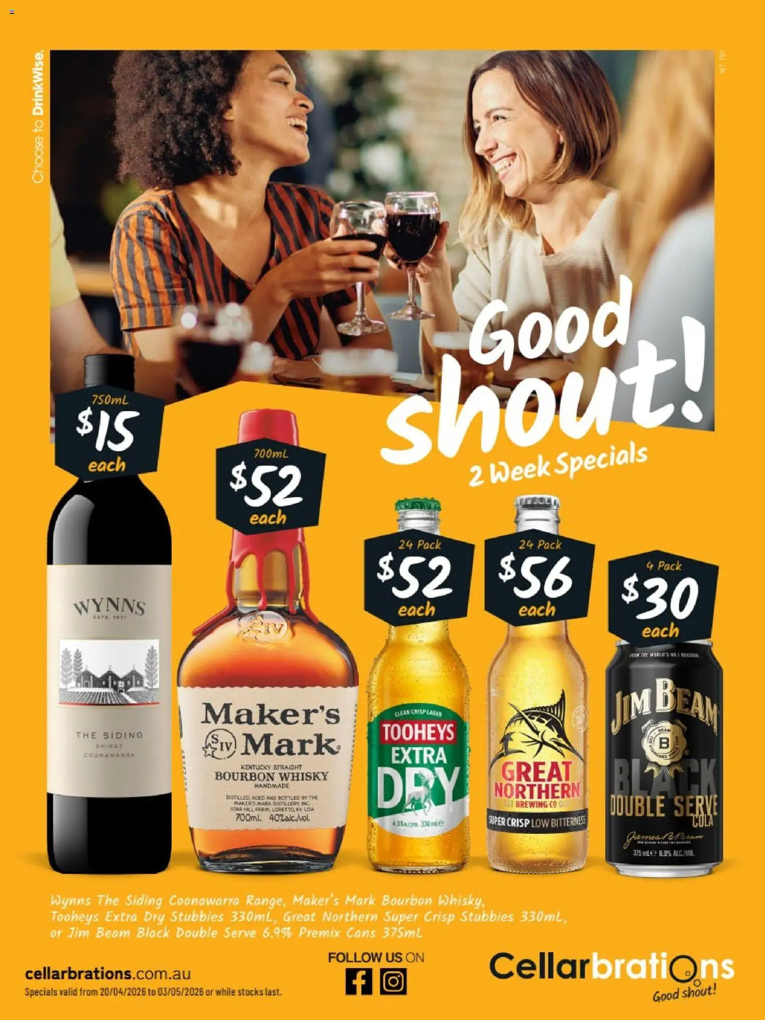 Preview of catalogue Cellarbrations catalogue BERRIMAH from shop Cellarbrations valid 20/04/2026 - Jim Beam, Handmade, Bourbon