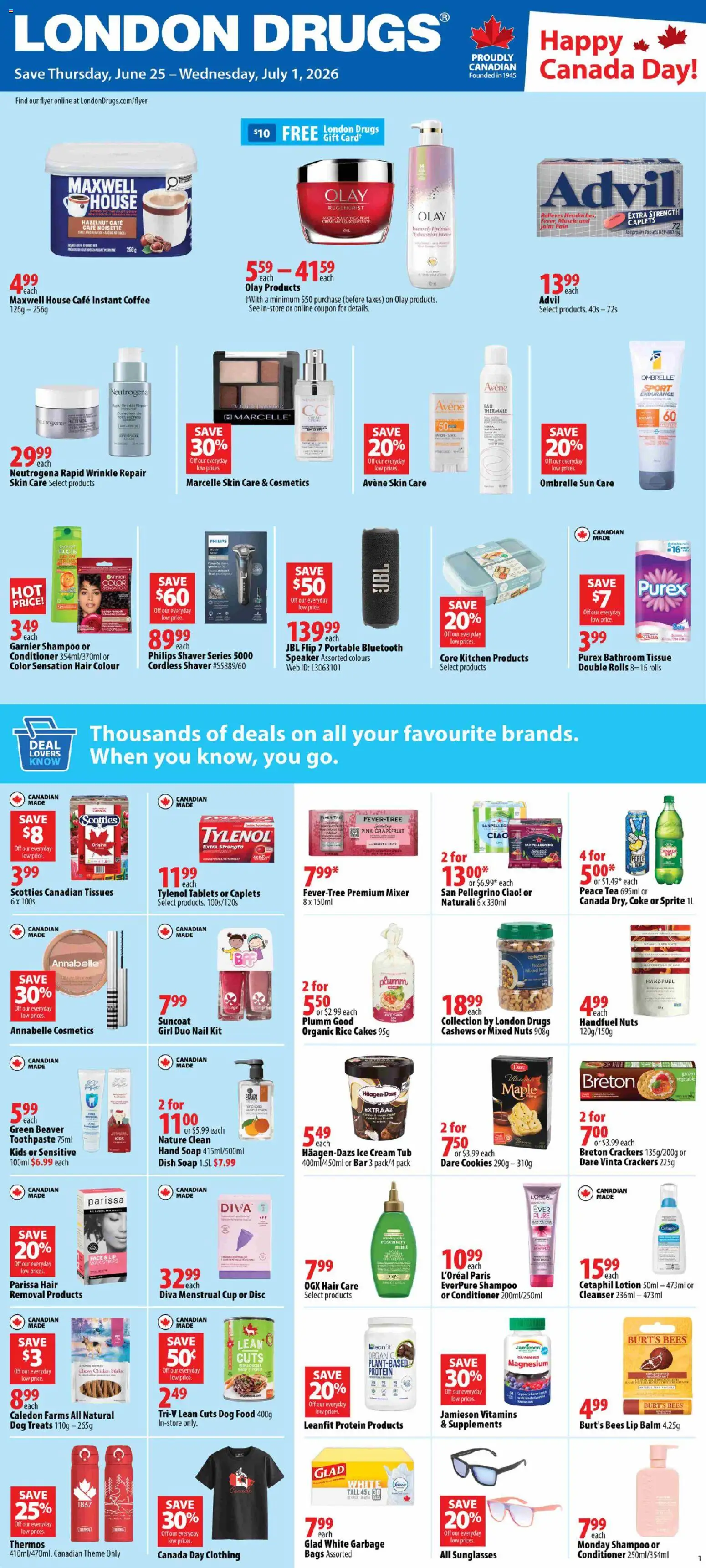 Preview of leaflet London Drugs weekly flyer / circulaire from shop London Drugs is valid from Jun 25, 2026