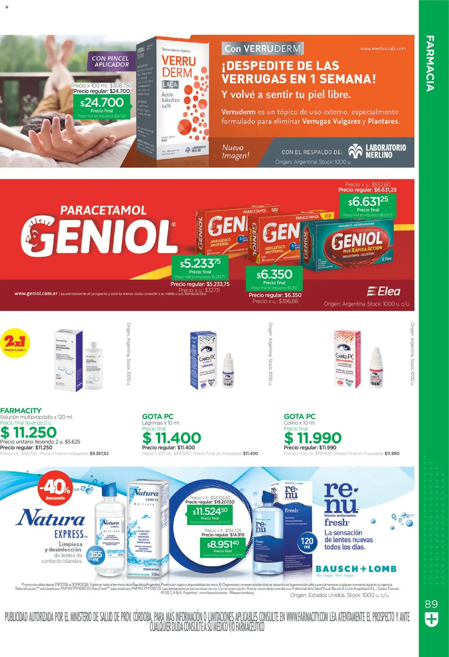 Vista previa del folleto de la tienda Farmacity válido desde el 01/09/2026 