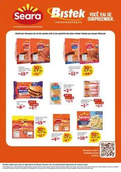Pré-Visualização do folheto "Bistek Supermercados ofertas Seara" da loja Bistek Supermercados válido a partir de 30/07/2026