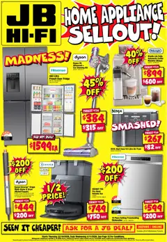 Preview of catalogue JB Hi-Fi catalogue Home Appliance Sellout from shop JB Hi-Fi valid 22/10/2026