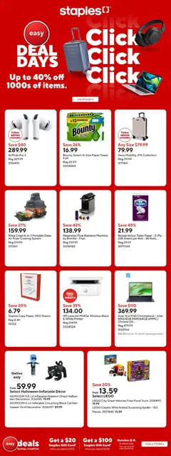 Preview of leaflet Staples weekly flyer from shop Staples is valid from Oct 02, 2026