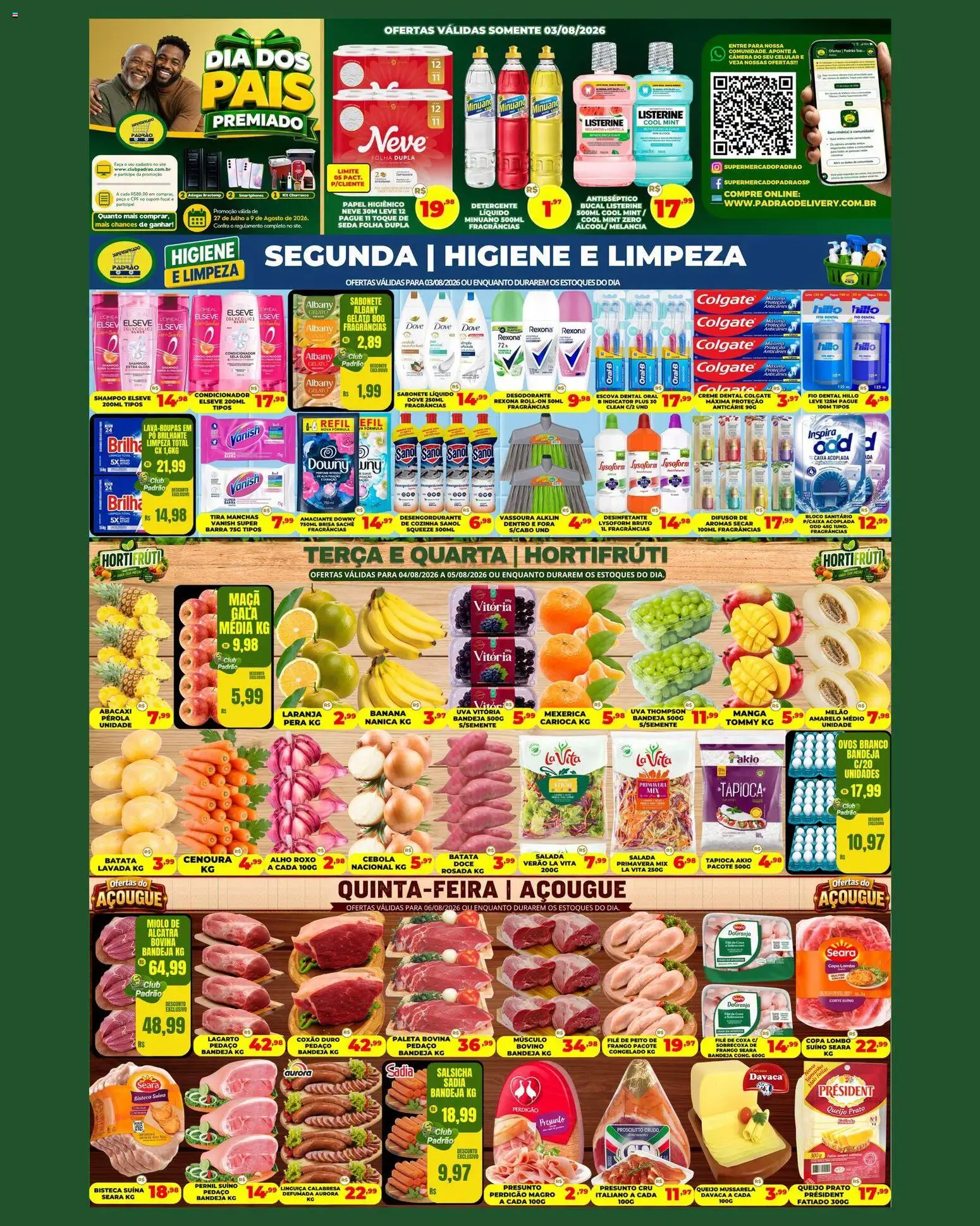 Pré-Visualização do folheto "Supermercado Padrão - Ofertas da semana" da loja Supermercado Padrão válido a partir de 03/08/2026