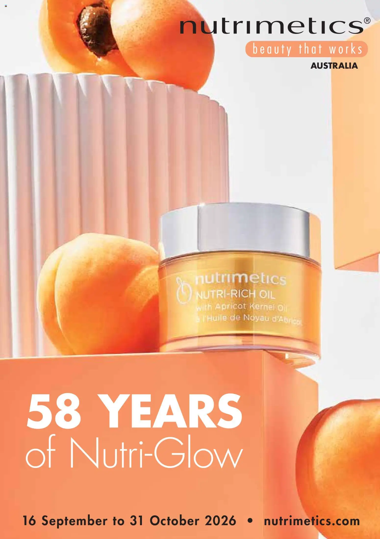 Preview of catalogue Nutrimetics 58 Years of Nutri-Glow from shop Nutrimetics valid 16/09/2026
