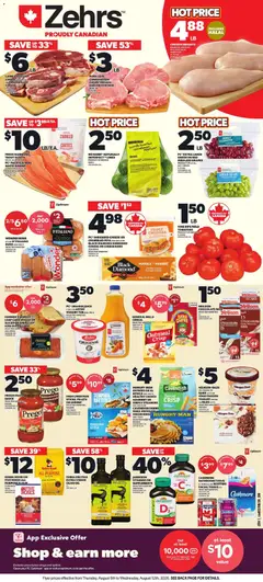 Un aperçu du dépliant Zehrs weekly flyer / circulaire du magasin Zehrs est valide à partir 6 août 2026