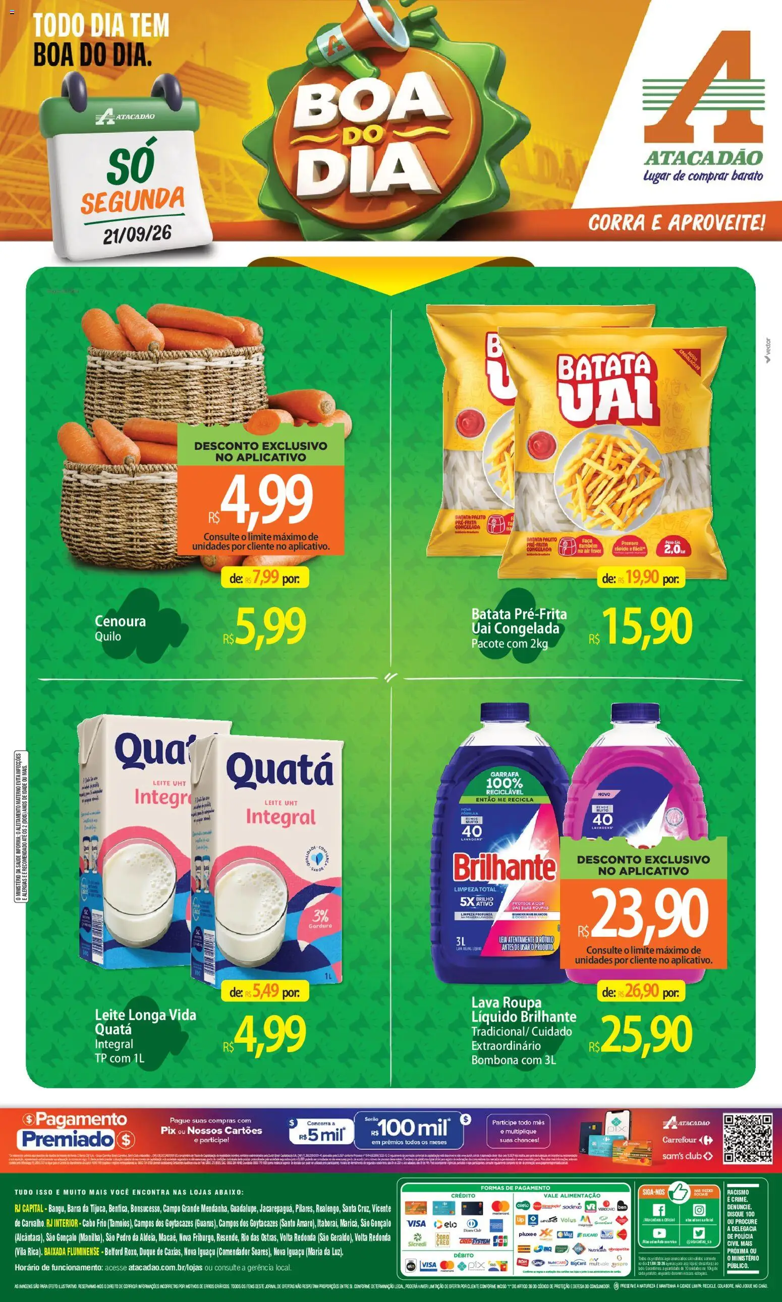 Pré-Visualização do folheto "Atacadão ofertas - RJ" da loja Atacadão válido a partir de 21/09/2026