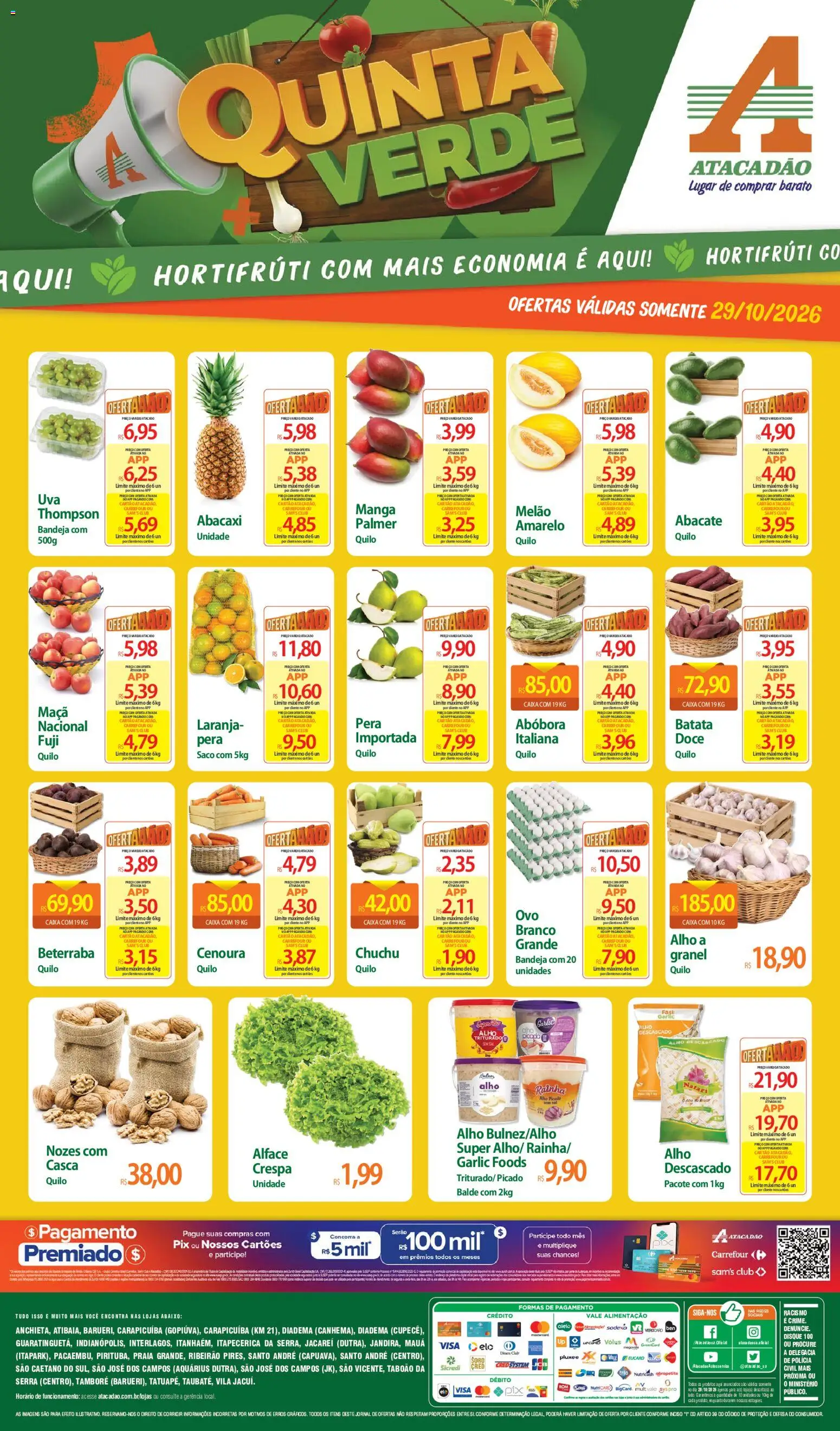 Pré-Visualização do folheto "Atacadão ofertas - SP" da loja Atacadão válido a partir de 29/10/2026