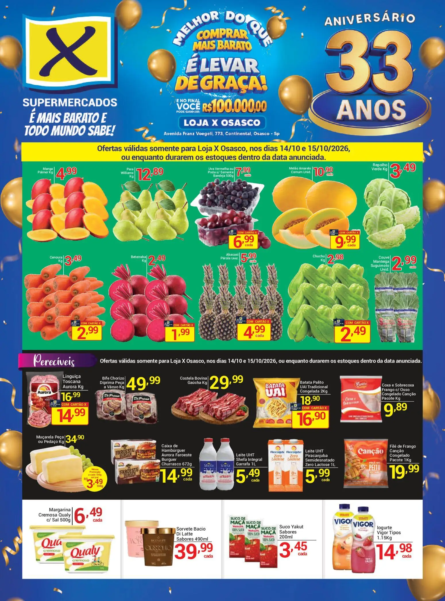 Pré-Visualização do folheto "X Supermercados ofertas Osasco" da loja X Supermercados válido a partir de 14/10/2026