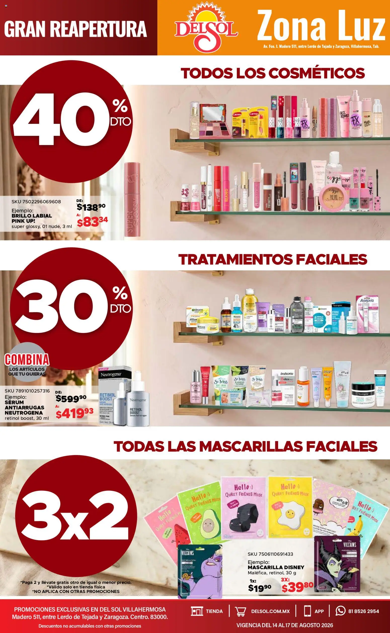 Vista previa las ofertas de la tienda Del Sol y Woolworth - Del Sol y Woolworth catálogo 4 Días de Grandes Promociones desde el 14/08/2026 