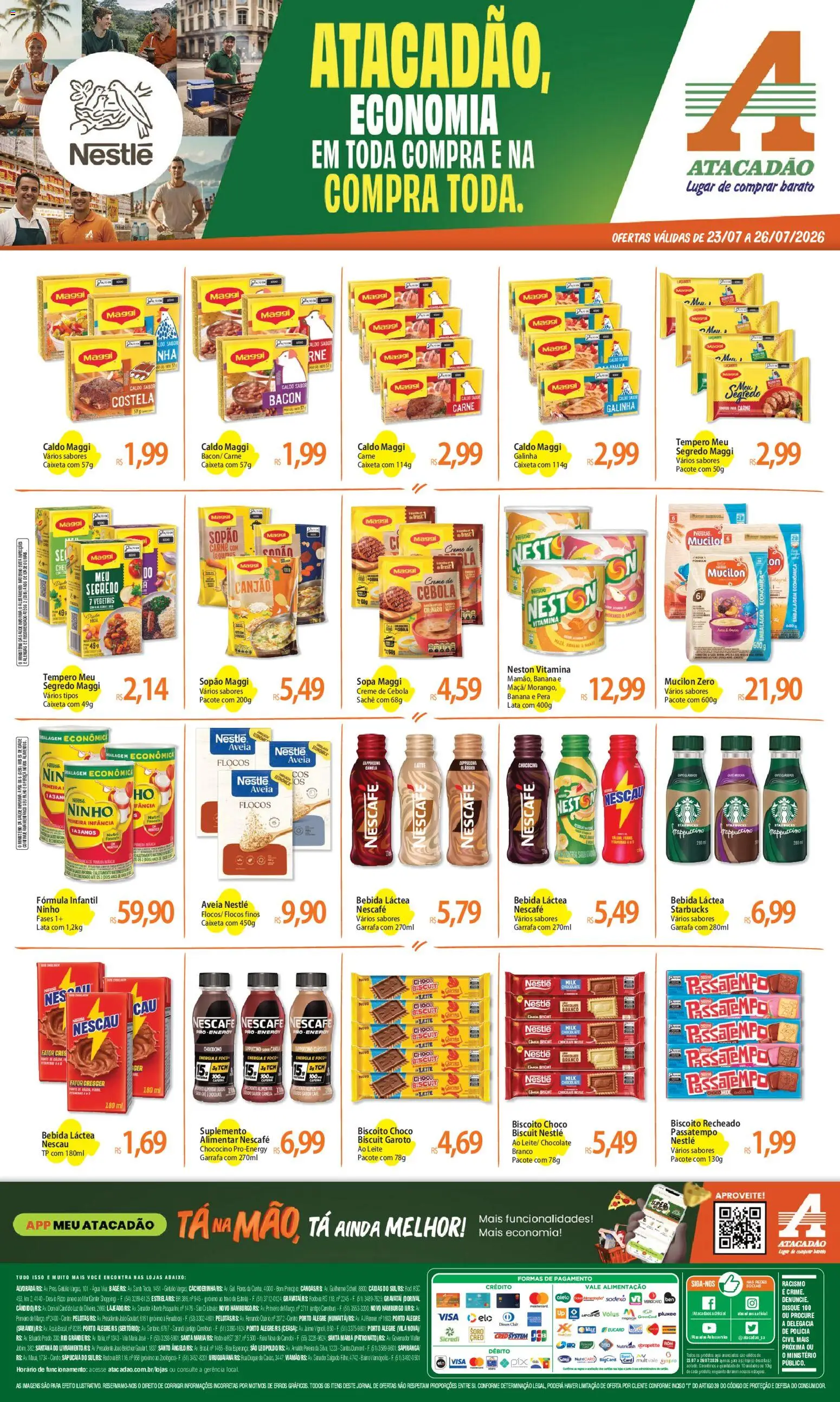 Pré-Visualização do folheto "Atacadão ofertas - RS" da loja Atacadão válido a partir de 23/07/2026