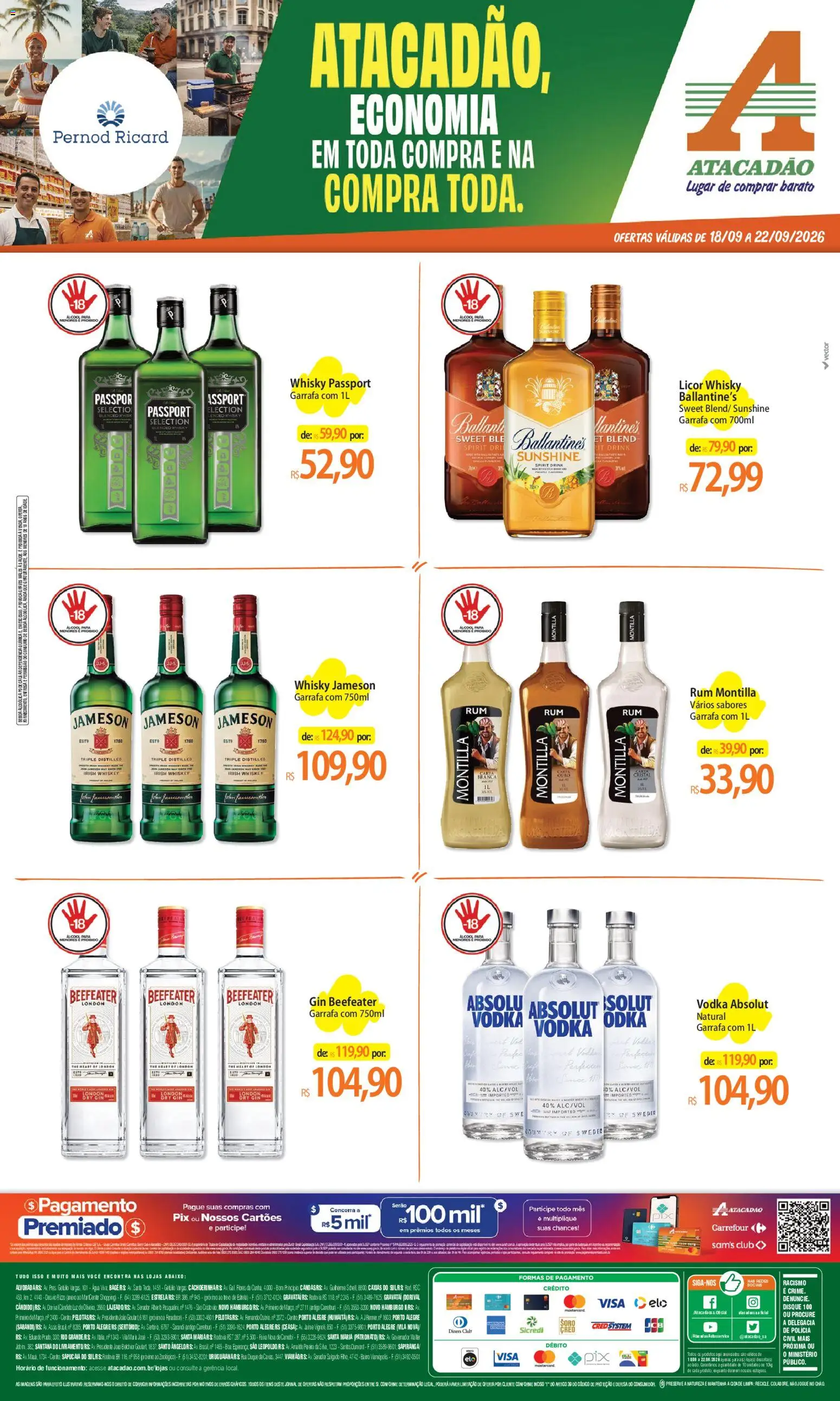 Pré-Visualização do folheto "Atacadão ofertas - RS" da loja Atacadão válido a partir de 18/09/2026