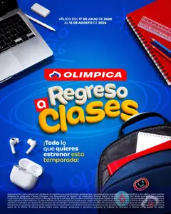  Vista previa del prospecto Olímpica Regreso a clases del almacen Olímpica válida del 17/07/2026 al 15/08/2026