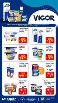 Pré-Visualização do folheto "Semar Supermercado ofertas Vigor" da loja Semar Supermercado válido a partir de 16/06/2026