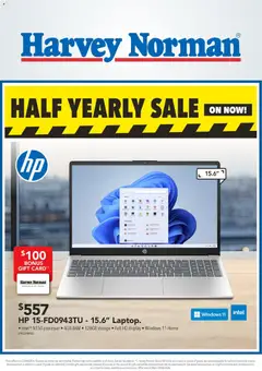 Preview of catalogue Harvey Norman Half Early Sale On Laptops And Gaming from shop Harvey Norman valid 13 Jun 2026