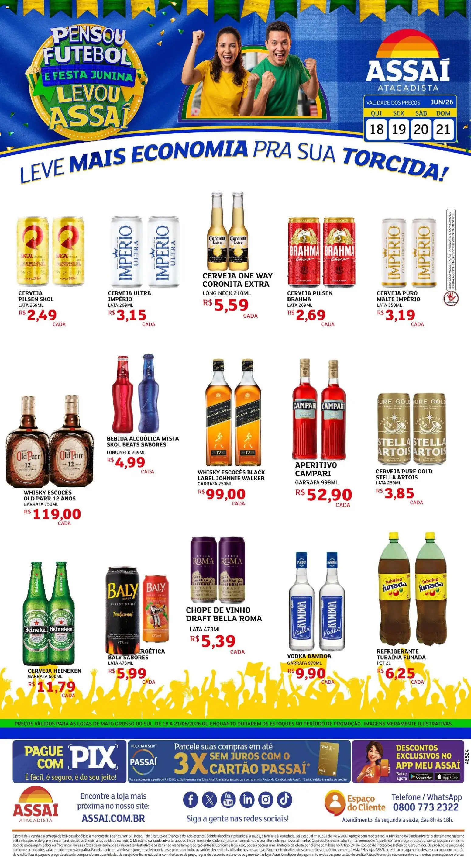 Pré-Visualização do folheto "Assaí Atacadista ofertas - MS" da loja Assaí Atacadista válido a partir de 18/06/2026