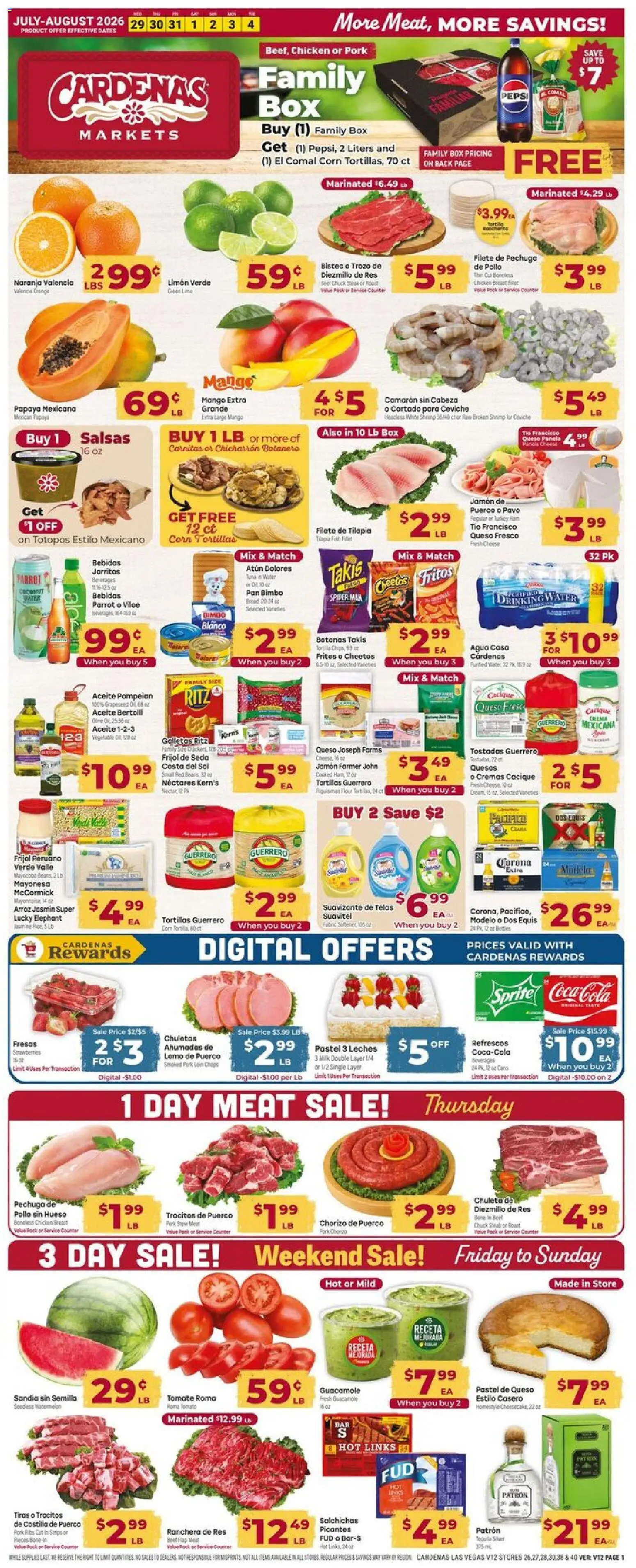 Cardenas Weekly Ad from 07/29/2026 >> Flyer